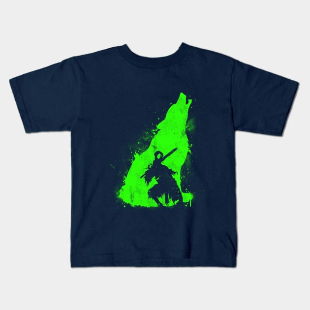 The walker of abyss version Green Kids T-Shirt by Taki93